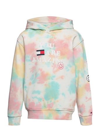 Tie Dye Hoodie Huppari Monivärinen/Kuvioitu Tommy Hilfiger