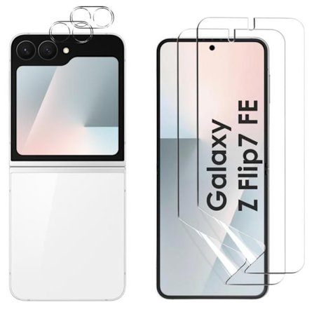 Näyttö- ja Kamerasuojaus - PHONILLICO - Samsung Galaxy Z FLIP 7 FE - Pakkaus 2 - Karkaistu lasi - Naarmuuntumaton