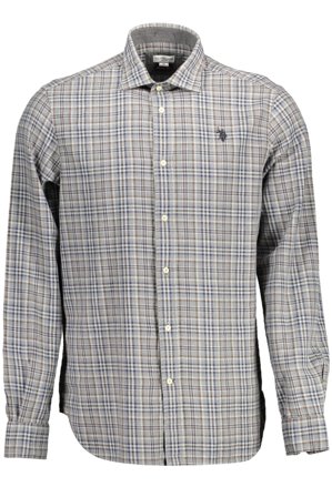 U.s. Polo Camicia Maniche Lunghe Uomo Grigio