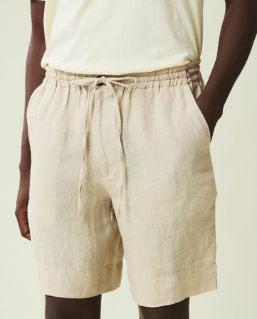 Lexington Casual linen shorts, light beige
