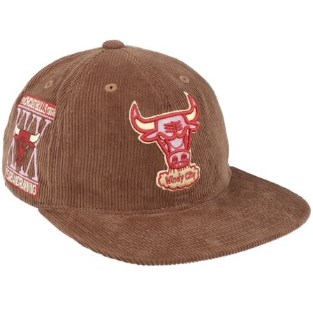 Mitchell & Ness - NBA Brun snapback Keps - Chicago Bulls Corduroy Manchester Deadstock Brown Snapback @ Hatstore