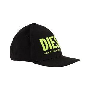 Kids - Diesel Folly Hat K900 Black With Yellow Print 6-9 Years - Headwear - 6-9 years - Black