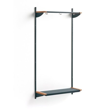 Skoreol JEPPE med hattehylde, grundsektion, blå/eg, 1790x900x300 mm