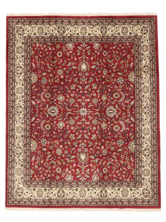 Handgeknoopt Bidjar Indiaas Vloerkleed 243X304 Bruin/Donkerrood
