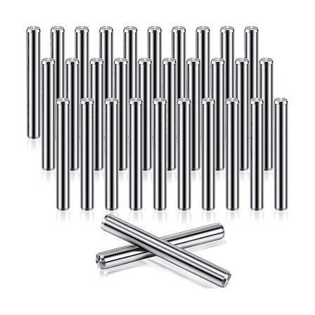 32 stk. 5 mm x 40 mm hyldeknægte hylde dyvelstifter rustfri stål hyldeknægte metalbog