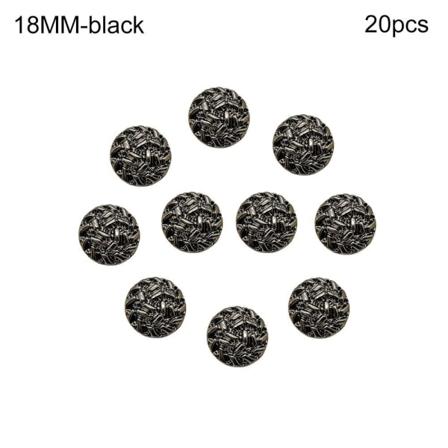 10 stk. metal knapper skjorte knapper SVART 18MM20ST 20ST sort 18MM20st-20st sort black 18MM20pcs-20pcs