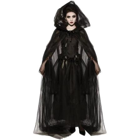 Halloween Spöke Brud Häxa Vampyr Kostym Cosplay Klänning M