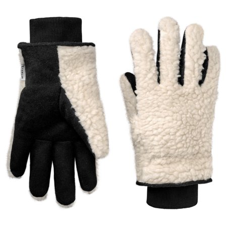 PolarPlush | Gants en mélange de laine noir et blanc pour hommes - Gants pour l'hiver