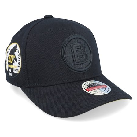 Mitchell & Ness - NHL Svart adjustable Caps - Boston Bruins NHL Anniversary Patch Black Adjustable @ Hatstore
