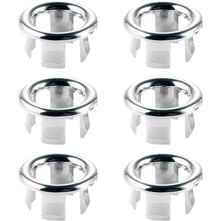Vaskeoverløbsringe, 6 stk. Køkken Vask Overflow Dekoration