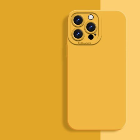 iPhone 15 Kuori Nestemäinen Silikonikuori Apple iPhone 15 -sarjalle Sitruunankeltainen iPhone 15 Pro
