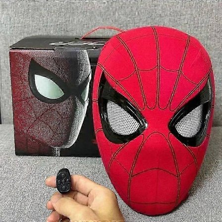 2025 Hämähäkkimies elektroninen naamio, Miles Morales Cosplay päähine, liikkuvat silmät kaukosäätimellä, 1:1 mittakaavan keräilylahjalelu