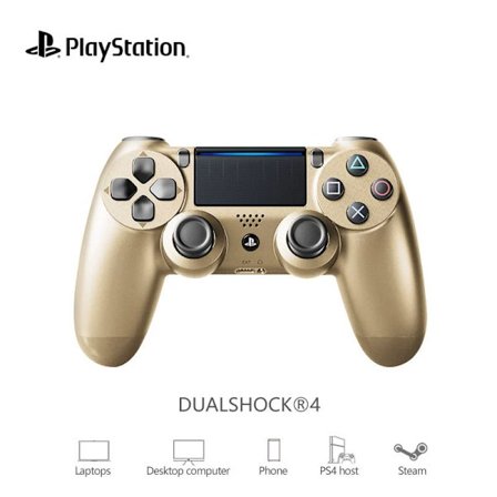 2025 Officiel Sony Playstation PS4 DualShock 4 V2 Trådløs Controller - Guld