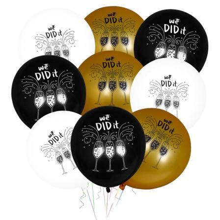 12 stk 12 tommers Ballonger til Graduation Party - Stilig Latexballonger - Festballonger - Vi gjorde det! 12X6CM we did it 12X6CM