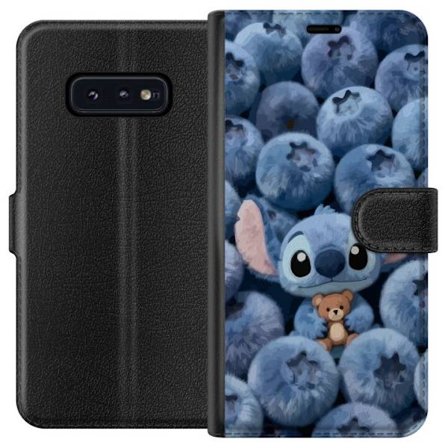 Kompatibel Tegnebogsetui til Samsung Galaxy S10e Lady Gaga minimalistisk plakat med guitar og monokrom design