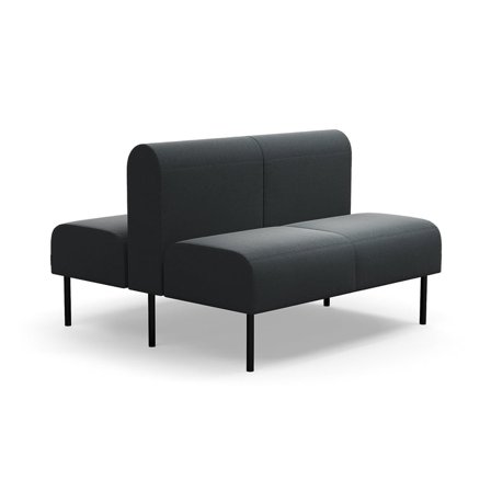 Modular sofa VARIETY, 2-seater, double, fabric Pod CS, anthracite