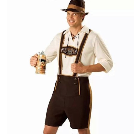 2023 Nya Herr Oktoberfest Läderbyxor Tysk Bayersk Oktoberfest Party Kostym