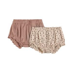 Buddy & Hope 2-Pack Desert Blossom/Pink Mauve GOTS Bloomers 62/68 cm - Underwear - 62/68 cm - Pink