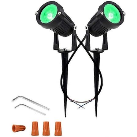 12 V vedenpitävät LED-spottivalot ulkokäyttöön puutarhaan ja maisemavalaistukseen (vihreä)