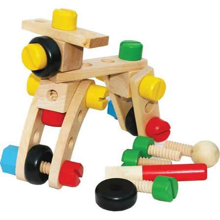 IC Puupulttien ja -mutterien setti Rakennuspalikat Rakennussarja Matkaleikki - Työkalusarjat mallinrakennukseen lapsille