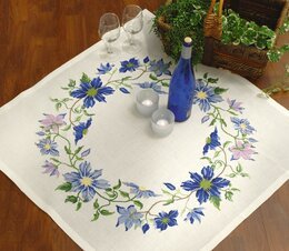 Broderikit Duk Klematis Linne - Rosenstand