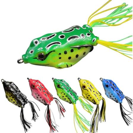 5 st Crank Frog Groda, Mjukt Fiskebete 3D Öga Grodbete och,ZQKLA