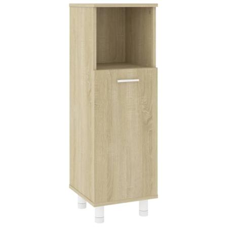 Vidaxl Badrumsskåp Sonoma-ek 30x30x95 Cm Konstruerat Trä Brun