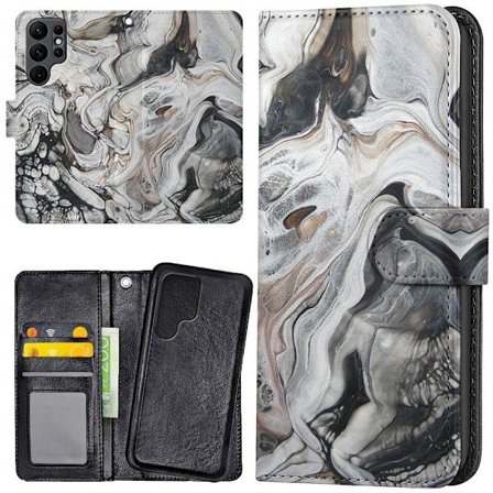 Samsung Galaxy S24 Ultra - Plånboksfodral/Skal Marmor