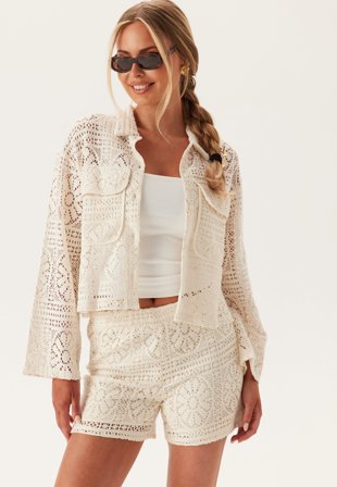 VILA-Vimerinda Crochet L/S CARDIGAN-S