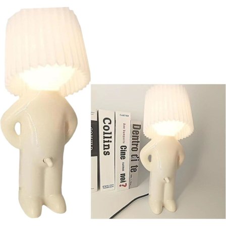 En kreativ lampe af den lille generte mand, sjov fræk dreng led bordlampe, romantisk led sengelampe, natlys nyhedsgave