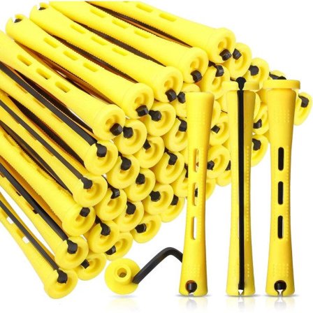 60 ruller til permanent hår (gul, 8,2 cm x 0,7 cm) skridsikre ha