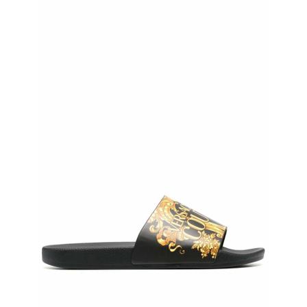 Versace Jeans Couture, Sliders Czarny, Mężczyzna, Rozmiar: 39 EU