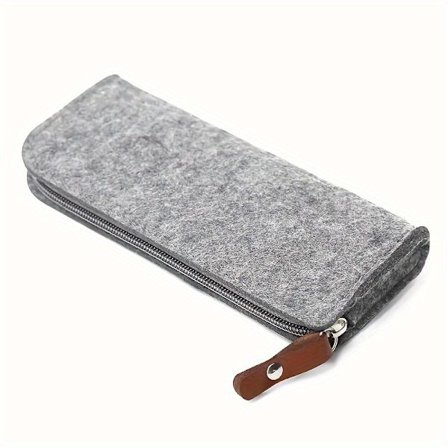 Stor Filt Penalhus til Studerende - Simpel Flad Pen Taske Tilgængelig til Forudbestilling til Skole 2024 [DB]