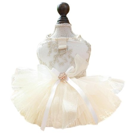 Broderet Hunde Kjole Kat Bryllupskjole Sød Hvalpe Kjole