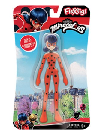 Flexfigs 1 Pack - Miraculous Lady Bug Patterned Flexfigs