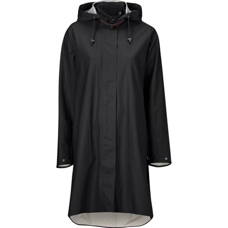 Ilse Jacobsen Women's Raincoat Detachable Hood Women rain jackets Black 34