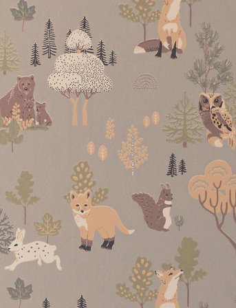 Majvillan Wallpaper Deep Forest Mystic Grey - Grey - 1005X 53CM