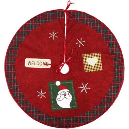 60 cm julgransmatta, röd julgransmatta, juldekoration