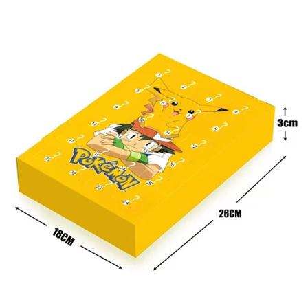 Pokemon 2024 Joulukalenteri Lapsille, (Parannettu Versio) 28 Lahjaosaa - Satunnainen Tyyli (Sokkilaatikko), Adventtikalenteri Lasten Juhliin E