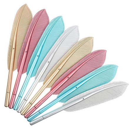 10 kpl Höyhenkynä, neutraali kynä, luova musta neutraali kynän kärki