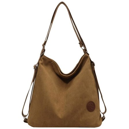 Dam Canvas Handväska Vintage Topphandtag Tote Bag Multifunktionell Casual Tote Bag Skolväska, Khaki