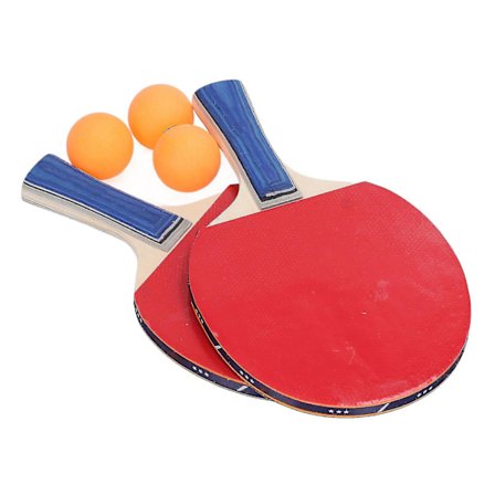 2 Rackets 3 Balls Bordtennis Padle Ballsett Med Dobbeltsidig Pips I Håndtrykk Ping Pong Padlesett For Innendørs Utendørs Spill