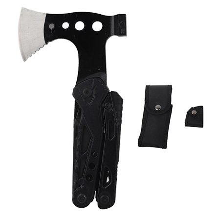 Kannettava monitoimityökalu Taitettava kirves Ruostumattomasta teräksestä valmistettu selviytymispakkaus vasaralla Sahalla Pullonavaaja Retkeily 