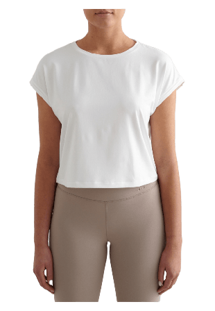 aim'n Soft Basic Roll Sleeve Top Tröjor & jackor Dam Vit S