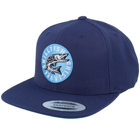 Skillfish - Blå snapback Keps - Cirkel Grisjävel Classic Navy Snapback @ Hatstore