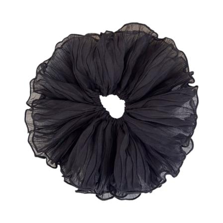 Oversize hår Scrunchie koreansk plissert hårløkke kvinner jente elastiske hårbånd