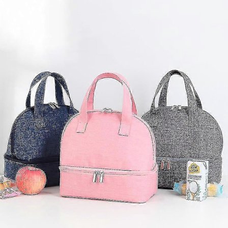 Bærbar Multifunktionel Frokosttaske Dobbelt Isolering Taske Isolering Madkasse Taske