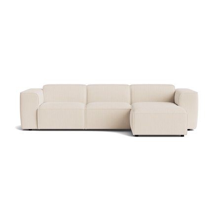 Vendbar Aura Chaiselong Sofa - Lincoln Beige - 303x165x73cm - Stor og komfortabel hjørnesofa med vendbar sektion - Perfekt til afslapning og hygge