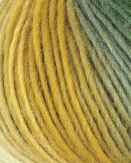 Garn Pretty Print 100g Gulgrönmelerad