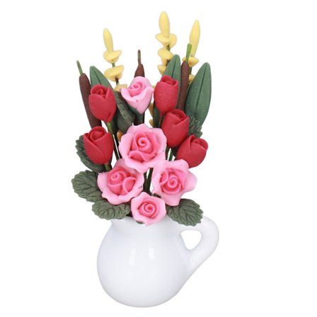 1:12 Nuken talo Kukkaruukku Elävä Teko Nuken talo Mini Ruukkupuutarha Puutarhan koriste